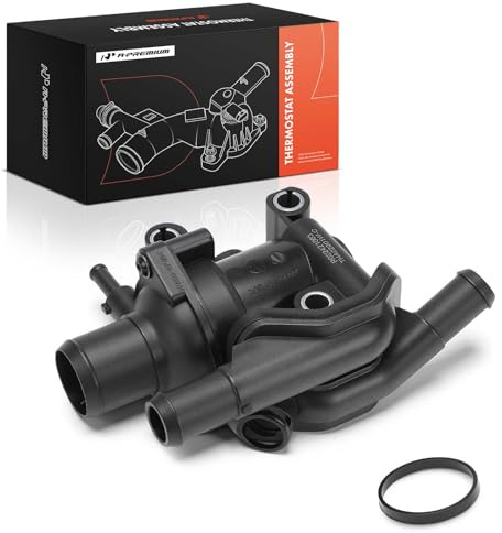 A-Premium Engine Coolant Thermostat Housing Assembly | Compatible with Ford & Mazda Models - Escape 2001-2004, Focus 2000-2004, Tribute 2001-2004 - L4 2.0L