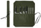 Borsa arrotolabile per coltelli in tela cerata resistente, borsa portatile per coltelli da chef, durevole (verde militare)