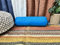 Saffron Handcrafts Baumwolle 240 TC – Nackenrolle, abnehmbarer Bezug für Nackenrolle, Beinablage, Yoga-Übung, Meditation, Bett, Sofa, Couch (Türkisblau, 20 x 60 cm)