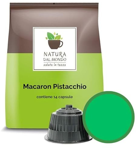 Capsule compatibili con Dolce Gusto - Bevande Caffè dal Mondo - Natura dal Mondo (5 Pack, Macaron Pistacchio)