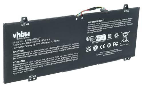vhbw Akku kompatibel mit Lenovo IdeaPad C340-14IWL | C340-14API, C340-14API 81N6004UGE Notebook (2850 mAh, 15,36 V, Li-Polymer)