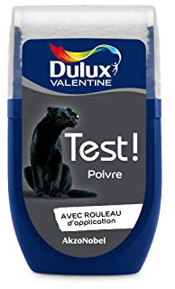 Dulux Valentine Peinture Testeur Crème de Couleur - Murs et Boiseries - Mat - Couleur Poivre 30 ml