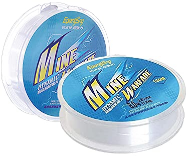Rifrpha 2 PZ Lenza da Pesca Trasparente Linea di Pesca in Nylon Filo da Pesca Trasparente Resistente Lenza da Pesca Monofilamento Filo Nylon Trasparente da Pesca per Anguille, Carpe (100M per Rotolo)