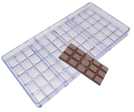 Molde para hacer barras de chocolate | policarbonato | molde duro para hacer barras de chocolate en casa o comercial