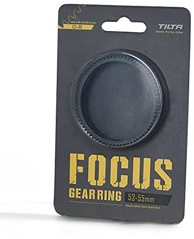 TILTA Seamless Lens Focus Gear Ring φ53-55 mm für Tilta Mini Follow Focus Nucleus Nano DSLR, 360 ° Drehfokus Gear Videokamera Objektiv Zubehör TA-FGR-5355