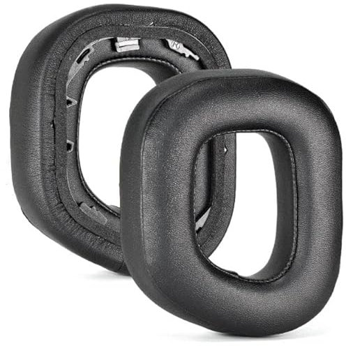 Yaowanguan HS80 RGB Ohrpolster Kissen für Corsair HS80 RGB Wireless Premium Gaming Headset, Schwarzes Proteinleder & Memory Foam Kopfhörer Ersatz Reparatur Ohrpolster