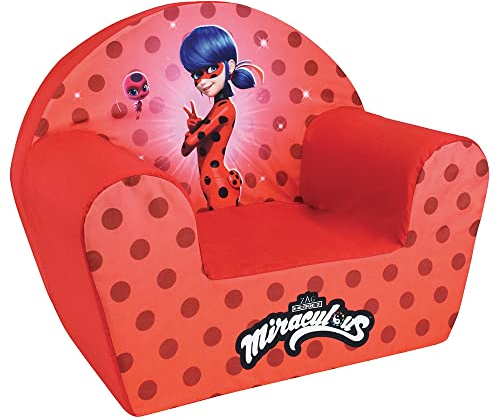 Fun House 713625 Miraculous Ladybug Clubsessel, Herkunft Frankreich, für Kinder, 52 x 33 x 42 cm, Rot, S