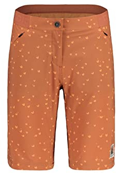 Maloja Damen Anemonam Printed Shorts, Rosewood Flying Hearts, S