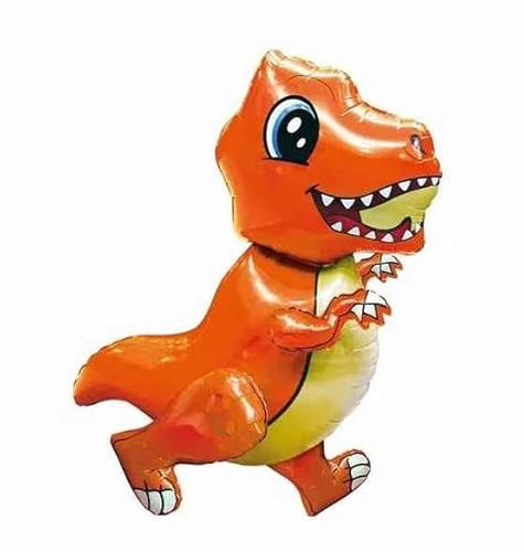 Orange T-Rex 3D Dinosaurier Folienballon 80cm