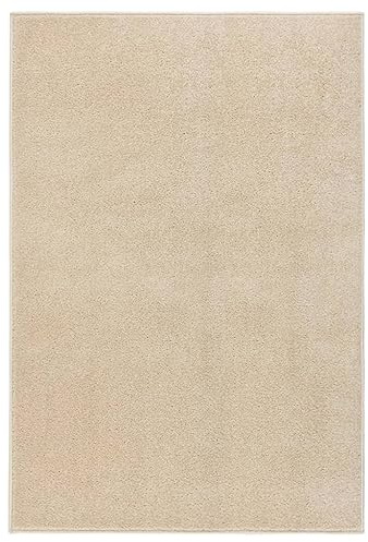 vidaXL Rug Short Pile Living Room Hallway Bedroom Modern Decor Runner Area Rug Floor Carpet Mat Protection Non-Slip 160x230 cm Beige