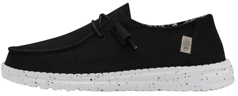 HEYDUDE Wendy Basic Damen - Slip on Flache Schuhe - Mokassin Stil, Black Odyssey, 39