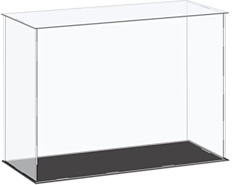 sourcing map Acrylic Display Case Plastic Box Cube Storage Box Clear Small Assemble Dustproof Showcase 41x16x30.5cm for Collectibles Items
