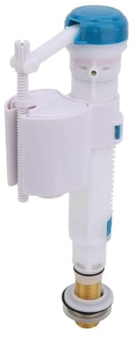 TOPINCN Toilet Fill Valve, Plastic Copper Blue White Dual Flush Cistern Syphon, Household Toilet Water Tank Button Replacement (4 points copper pipe inlet valve)