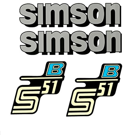Dekorsatz Simson S51 B Grau Aufkleber Set