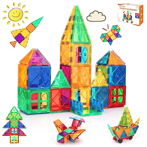 LeagoEra Magnetische Bausteine 50 Teile, Magnetspielzeug Magneten Kinder Magnetbausteine Magnet Spielzeug Magnetspiele für 3+ Jahre alte Jungen und Mädchen Geschenk
