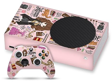 Head Case Designs Offizielle Harry Potter Hermione Muster Grafiken Vinyl Haut Gaming Aufkleber Abziehbild Abdeckung kompatibel mit Xbox Series S Console and Controller Bundle