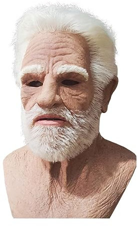 Masque De Tête Humaine Réaliste, Halloween Du Visage De Latex Effrayante Accessoires De Costume Réalistes Pour Cosplay Et Déguisement Fête De Carnaval Et Fête À Thème (C)