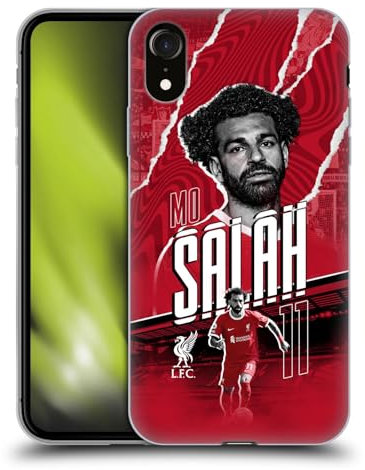 Head Case Designs Officially Licensed Liverpool Football Club Mohamed Salah 2023/24 First Team Gel Case [Military Grade Protection] Compatible With Apple iPhone XR