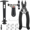 Drado Ensemble d'outils de Derive Chaine Velo, Lien De Vélo Pince+ Vérificateur de la chaîne+3 Paires de Chaînes Antivol für 6/7/8/9/10 Gänge