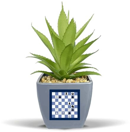 no/no International Chess Composition Tactic Fake Ananas Blumentopf Vase Mini Decor