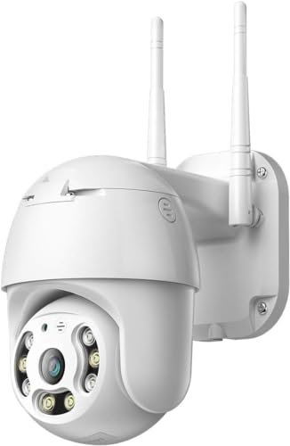Telecamera PTZ WiFi Esterno ICSEE - Camera Wireless Smart con Speed Zoom per Sicurezza Esterna, Visione Notturna, Rilevamento Movimento