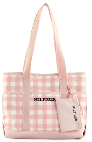 TOMMY HILFIGER Prep & Sport Gingham Tote White/Whimsy Pink Check