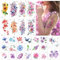 Amaxiu 8 Sheets Half Arm Flower Temporary Tattoos with 20 Small Floral Tattoo Stickers, Realistic Flower Temporary Tattoo Waterproof Fake Tattoos for Women Adults