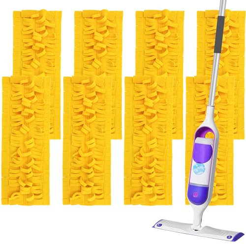 Paquete de 8 recambios de mopa Power Mop para fregona multisuperficie Swiffer PowerMop y mopa de madera Swiffer PowerMop, almohadillas reutilizables y lavables