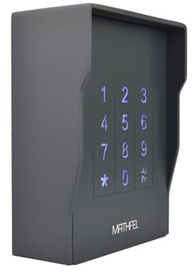 MATHFEL Smart Lock Elektronisches Türschloss für Haustür - Wetterfestes Codeschloss IP66, 2 Türöffner mit Code, Smartes Türschloss, Automatisches Türschloss, Anthrazit