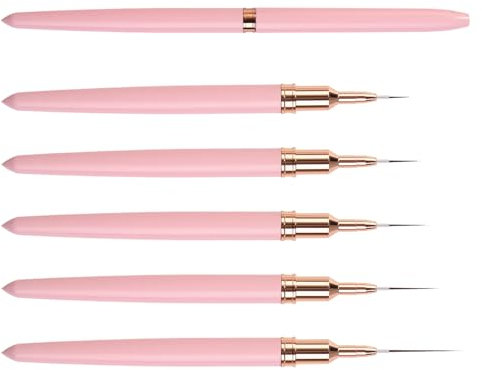 5pcs Japanese Nail Art Line Pens Fine Brush And Perfect For Professional Nail Artists And Beginners Long Lasting Nail Art Supplies