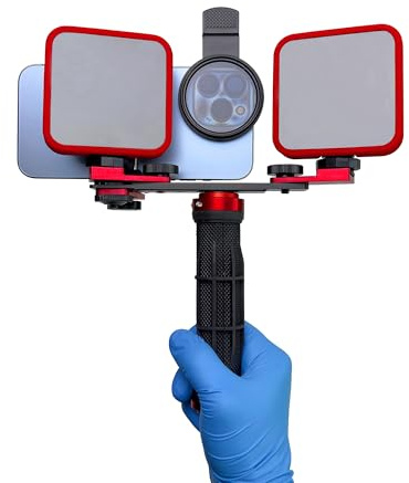 MK 16 v2 - Intraoral Dental Photography LED Light for Smartphones. MK016 v2 Cross Polarization Set for Oral Photos