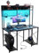 TRIUMPHKEY Escritorio Gaming con LED, 120x60cm Escritorio de Ordenador con Soporte y Estante de Almacenamiento, Mesa de Juego Ergonómico con Enchufe y 2 Tomas USB para Salas de Juego y Oficina Negro