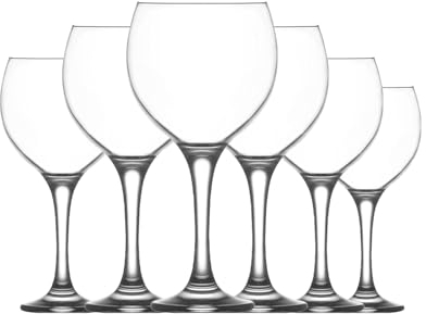 NORDIC SCHILLER Gin und Tonic, Aperol Spritz-Glas-Set 6-teilig, Klare Ballon-Weingläser für Rotwein und andere Cocktails, übergroße Kelche für Spritz und Wasser