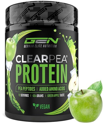 ClearPea® - Clear Vegan Protein - Shake de protéines rafraîchissant - Hydrolysat de protéines de pois - Alternative végétalienne Clear-Whey - (454g, Pomme Verte)