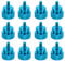 sourcing map 12pcs M3x6mm Knurled Thumb Screw Computer Case Threaded Hand Tighten Screws Aluminum Alloy for PC Case, Sky Blue