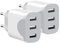 Lot de 2 Chargeurs USB, Adaptateur Chargeur USB 3 Ports pour iPhone 16 15 14 13 12 11 Pro Max SE XS XR 8 Plus SE, iPad, Samsung Galaxy
