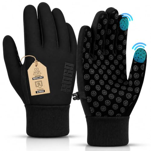 SAGA SPORTS Kids thermal gloves | Water Resistance, Touchscreen-Compatible with Reflector Logo | Warm Anti-Slip for Outdoor Activities age 4-12| Durable and Machine Washable