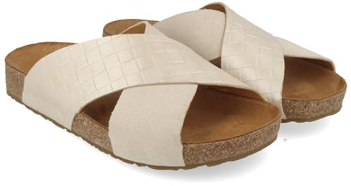HAFLINGER Bio Mio Leder Pantolette Sandale Unisex Beige (Beige 1780), Gr 39
