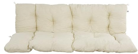 PATIO Cojín para Columpio de jardín Frigiliana, 150 x 50 cm, Acolchada, con Cordones