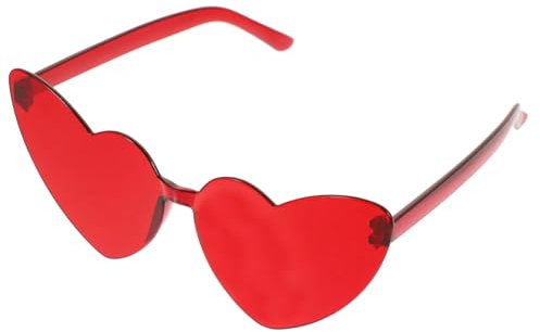 SHERCHPRY Rosa Oval geformt funky rahmen UV Mode hochzeitsgläser heart shaped sunglasses Lustige Partybrille partyglasses partygläßer herz brille Coole Brille für Teens Stk rot