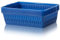 Set of 5 - Small Plastic Storage Baskets | Office Home and Kitchen Tidy Organiser, Plastic Shallow For Storage Small, Shelf Baskets, 25 x 16 x 6 cm (Blue)