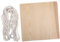 TOYANDONA Bolso de Madera Colgante de Tablas de Madera Canasta Colgante Mimbre Yute Largo Tela macetero Tejido Titular de la Maceta Decorativa Cesta Colgante Cuerda de algodón Beige