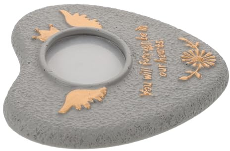 LOORGVEL Pierre Tombale pour Chien de Cœur Gris – Stèle Commémorative Extérieure Résistante aux Intempéries – Plaque Funéraire Personnalisable pour Animaux de Compagnie – Monument