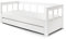 VIPACK Auszug und Einer Liegefläche 90 x 200, erweiterbar auf 180 x 200 cm, Bettschublade inklusive Funktionsbett, Holz, weiß, 100 x 208 x 80 cm