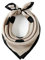 Jeelow Damen Kleine Seidenschals quadratisch Schals, Grauer Lotus, 21.6in Square