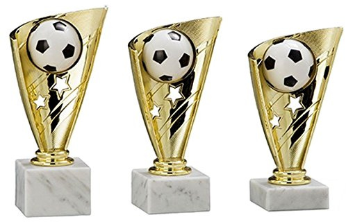 RaRu 3er-Serie Fußball-Pokale mit Wunschgravur