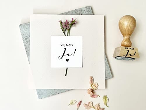 Stempel HOCHZEIT, Wir sagen ja!, Hochzeitsstempel, Stempel Hochzeitseinladung, Stempel Hochzeitspost, Stempel mit Herz