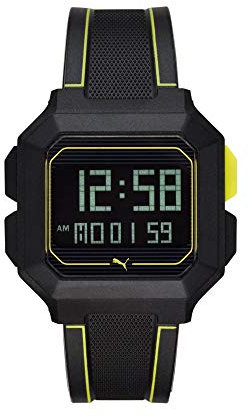 PUMA Remix Herren LCD Schwarz Polyurethan Uhr P5024