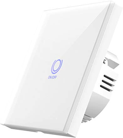 Woox 701433 Intelligenter Lichtschalter WiFi Sprachsteuerung Alexa, R7063 Weiß, Bianco