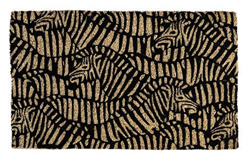 Entryways Zebra Herd Fußmatte, handgefertigt, schabloniert, Kokosfaser, 45,7 x 76,2 x 2,5 cm